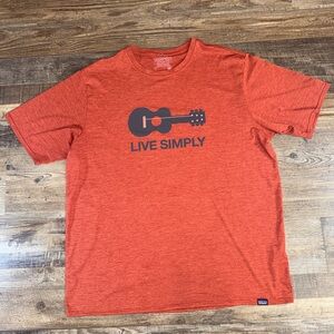 Patagonia Live Simply Guitar Graphic Capilene Cool Daily Tee Size L